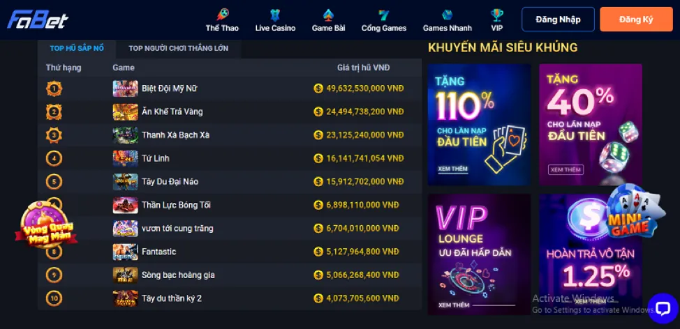 Khuyến mãi Casino ACB888